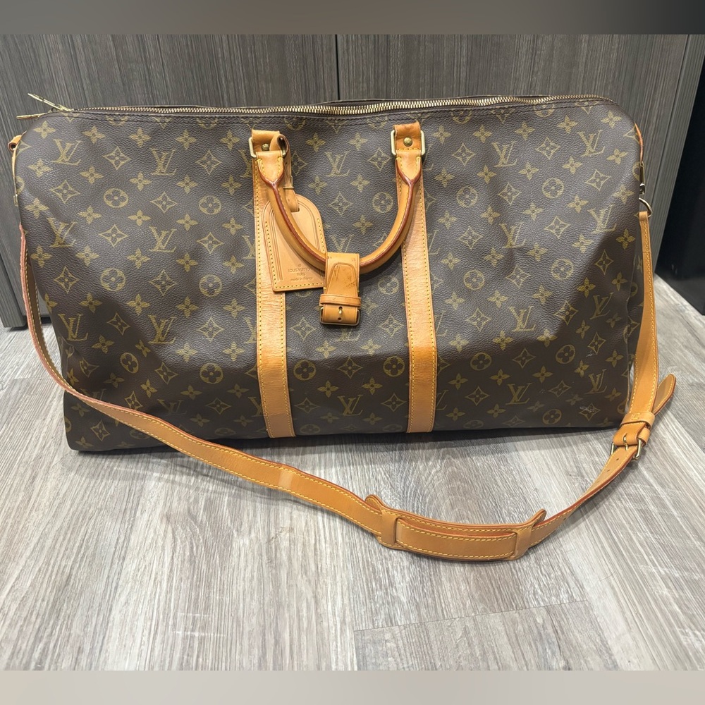 Louis Vuitton Bandoulière 55 Monogram Canvas Duffel Bag